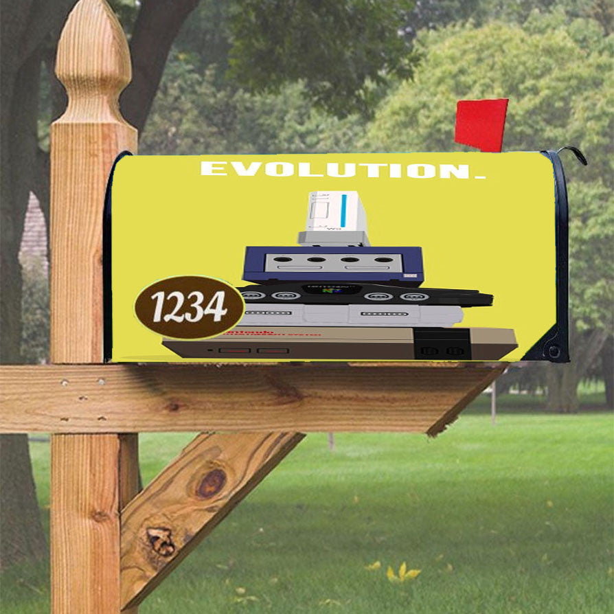 Nintendo Evolution Magnetic Mailbox Cover 18" X 21" Outdoor Decor