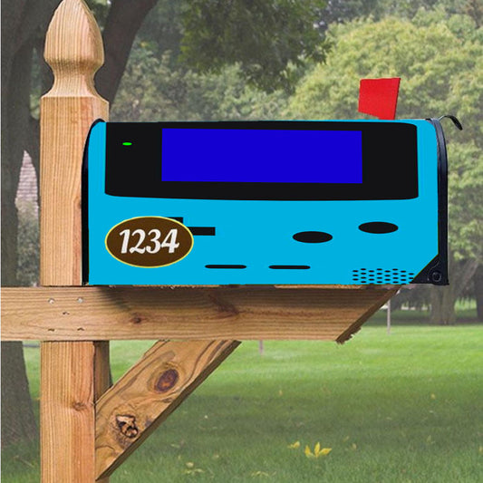 Nintendo Gameboy Blue Magnetic Mailbox Cover 18" X 21" Outdoor Decor
