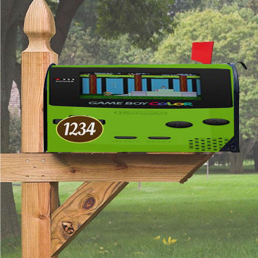 Nintendo Gameboy Color Kiwi Dandelion Magnetic Mailbox Cover 18" X 21" Outdoor Decor