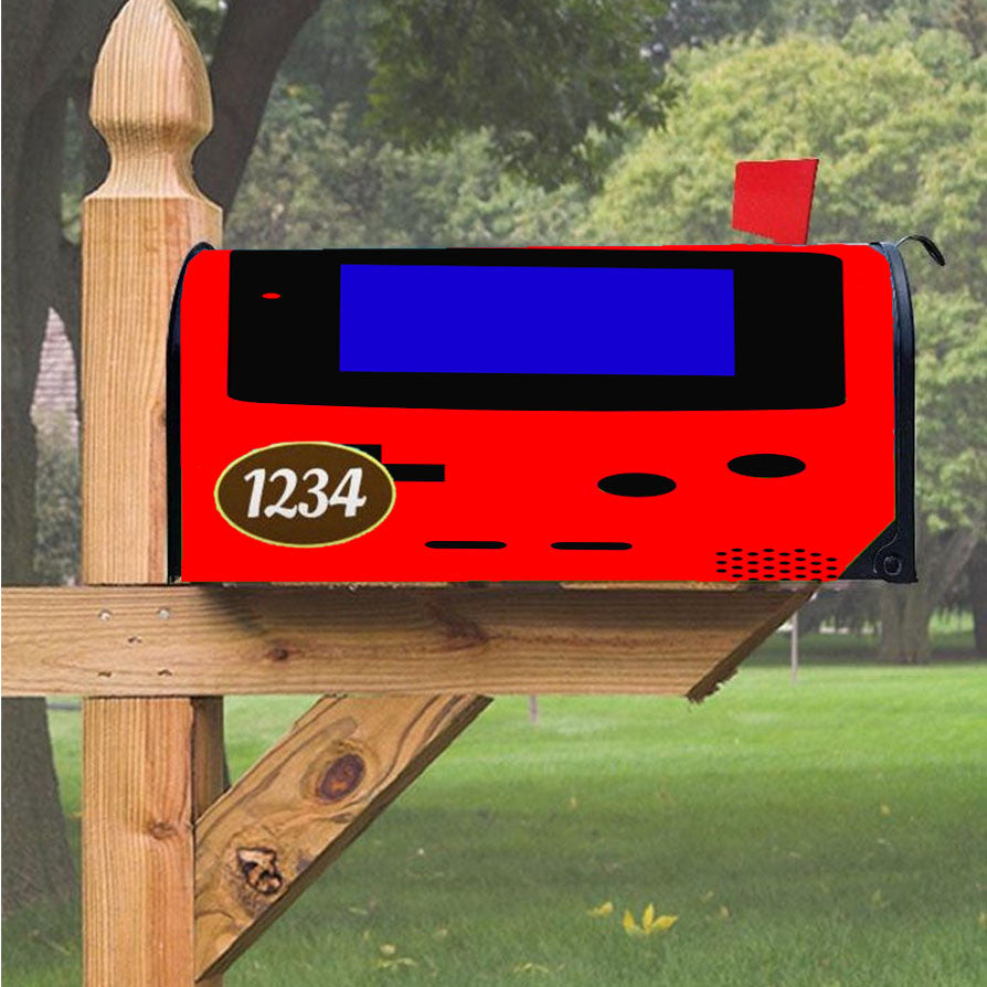 Nintendo Gameboy Red Magnetic Mailbox Cover 18" X 21" Outdoor Decor
