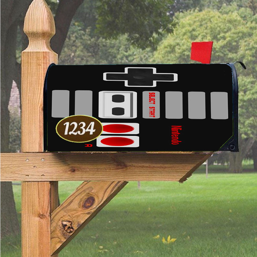 Nintendo Nes Controller 2 Magnetic Mailbox Cover 18" X 21" Outdoor Decor