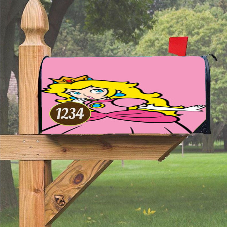 Nintendo Princess Peach Magnetic Mailbox Cover 18" X 21" Outdoor Decor