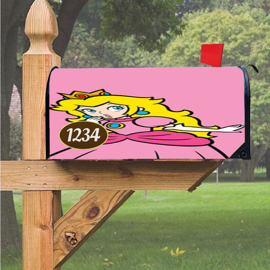 Nintendo Princess Peach Magnetic Mailbox Cover 18" X 21" Outdoor Decor