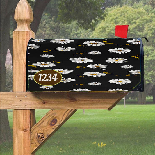 Noise Daisy Daydream Black Floral Magnetic Mailbox Cover 18" X 21" Outdoor Decor