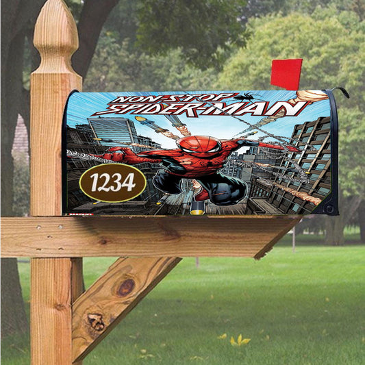 Non Stop Spiderman Magnetic Mailbox Cover 18" X 21" Outdoor Decor
