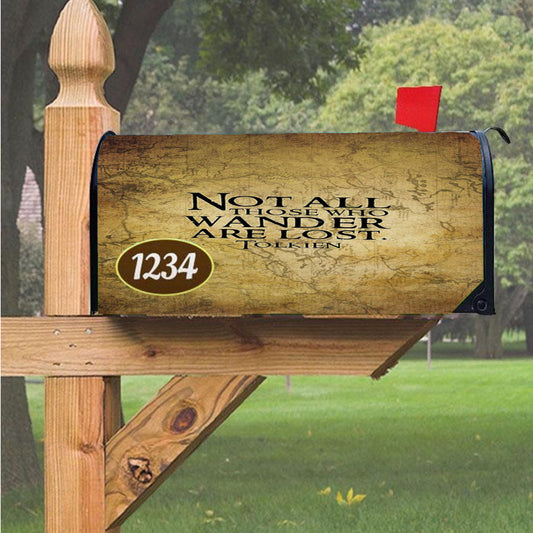 Not All Those Who Wander Are Lost Tolkien Magnetic Mailbox Cover 18" X 21" Outdoor Decor
