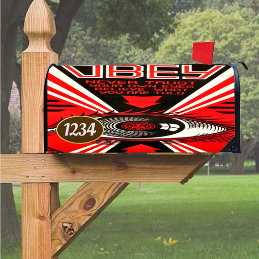 Obey Never Trust Your Own Eyes Magnetic Mailbox Cover 18" X 21" Outdoor Decor