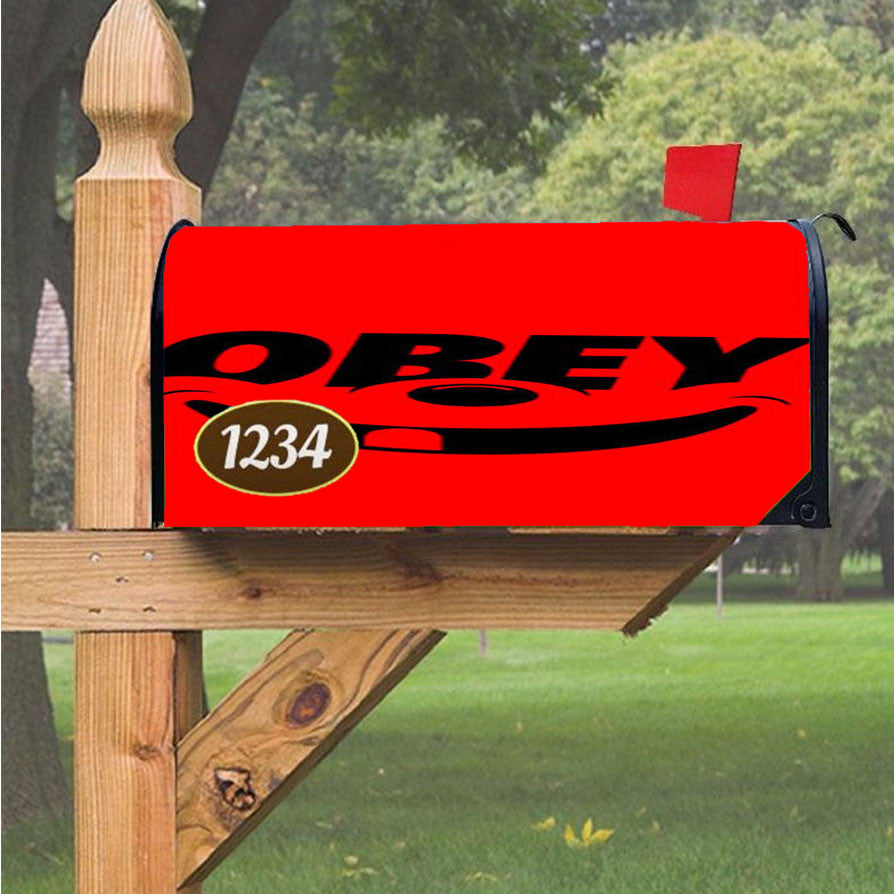 Obey Smile Art Magnetic Mailbox Cover 18" X 21" Outdoor Decor