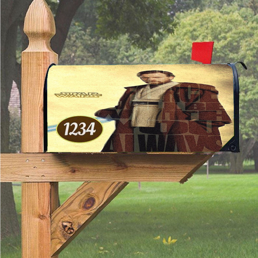 Obi Wan Star Wars Magnetic Mailbox Cover 18" X 21" Outdoor Decor