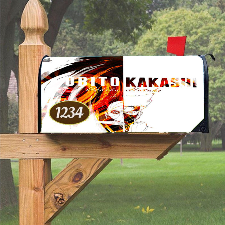 Obito And Kakashi Magnetic Mailbox Cover 18" X 21" Outdoor Decor