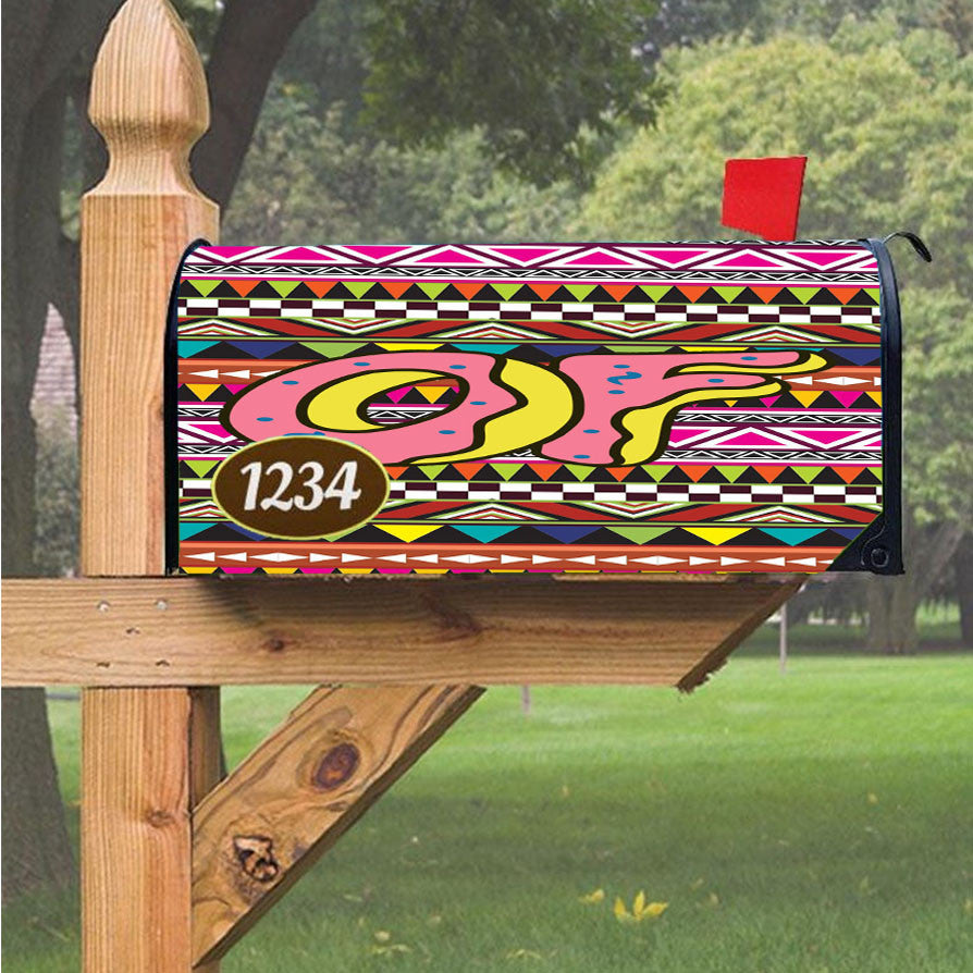 Odd Future Aztec Pattern Magnetic Mailbox Cover 18" X 21" Outdoor Decor