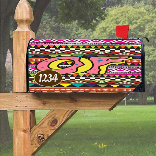 Odd Future Aztec Pattern Magnetic Mailbox Cover 18" X 21" Outdoor Decor