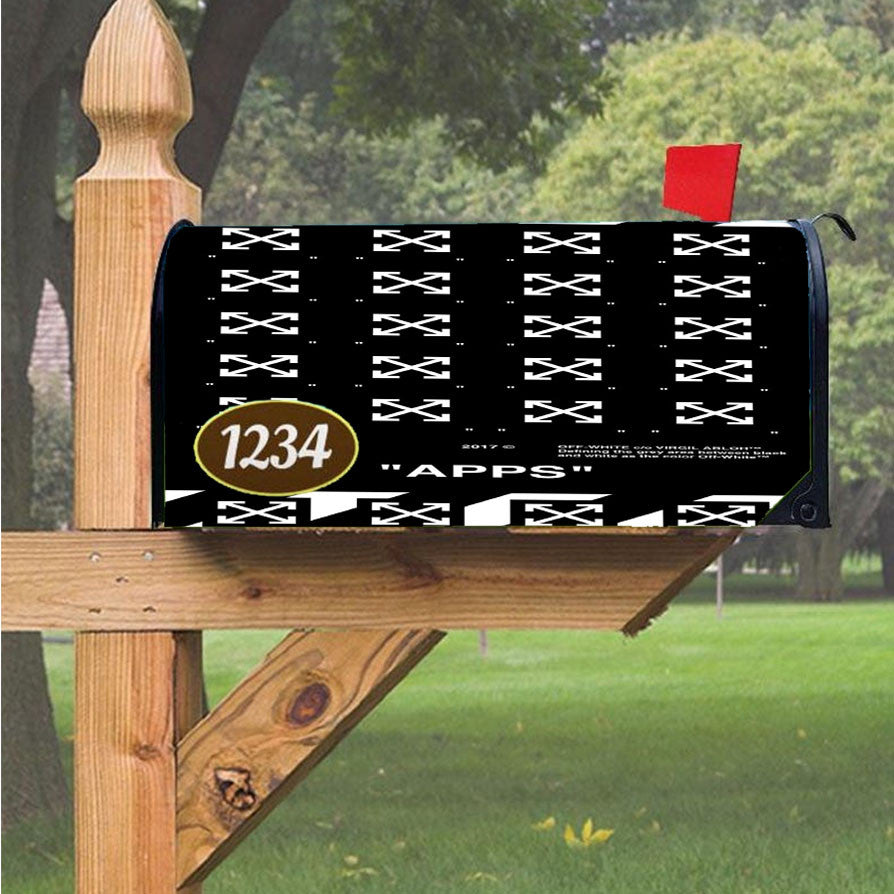 Off-White Apps Magnetic Mailbox Cover 18" X 21" Outdoor Decor