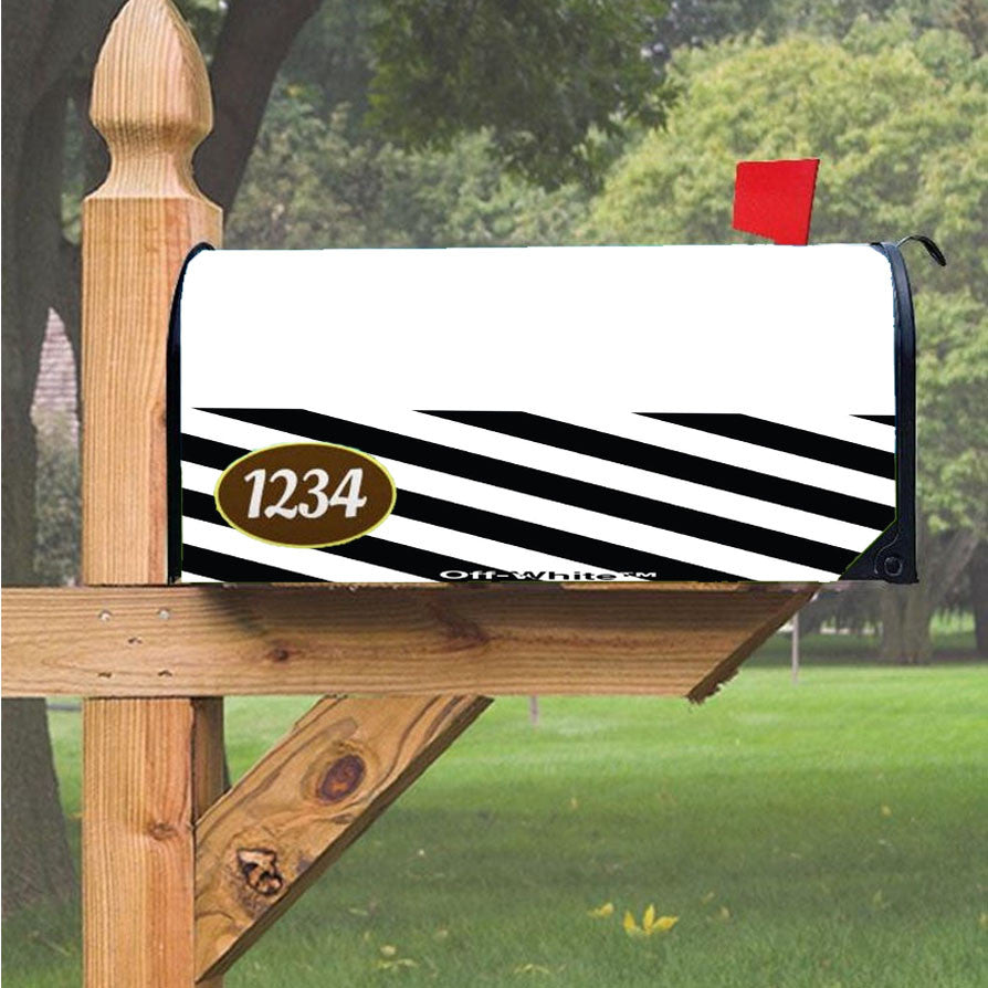 Off White Magnetic Mailbox Cover 18" X 21" Outdoor Decor