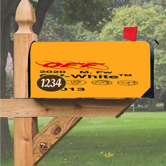 Off White 00 Y0 Magnetic Mailbox Cover 18" X 21" Outdoor Decor