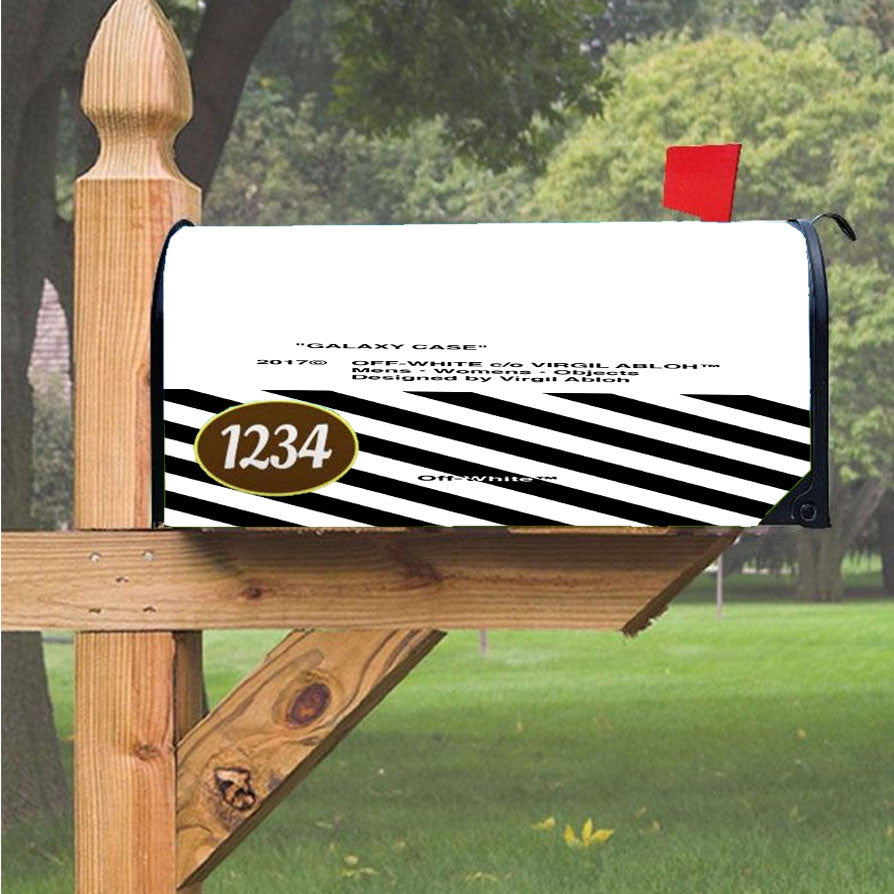 Off White 2 Magnetic Mailbox Cover 18" X 21" Outdoor Decor