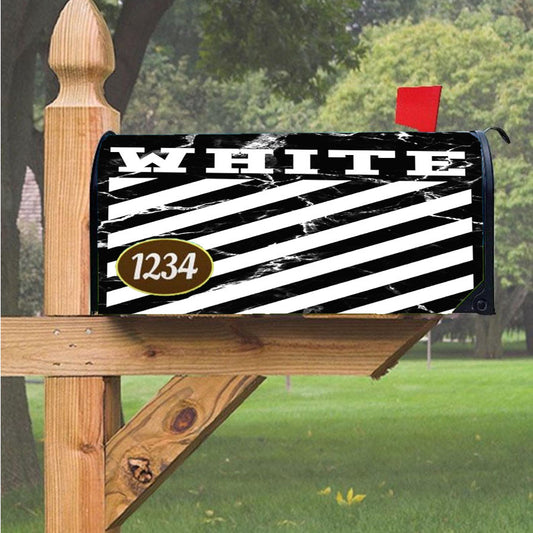 Off White 3 Magnetic Mailbox Cover 18" X 21" Outdoor Decor
