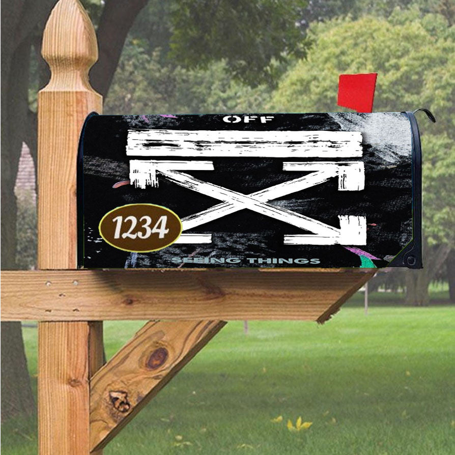 Off White Galaxy Brushed Magnetic Mailbox Cover 18" X 21" Outdoor Decor