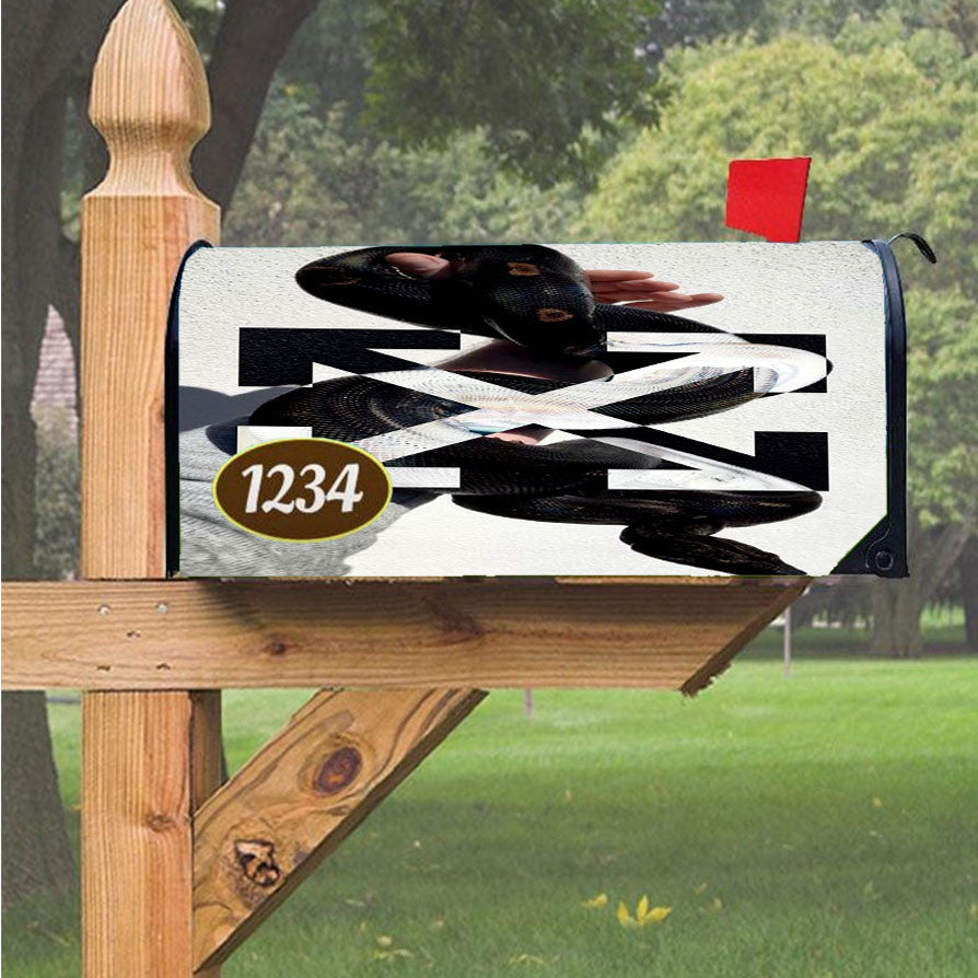 Off White Hand Of Snake Magnetic Mailbox Cover 18" X 21" Outdoor Decor