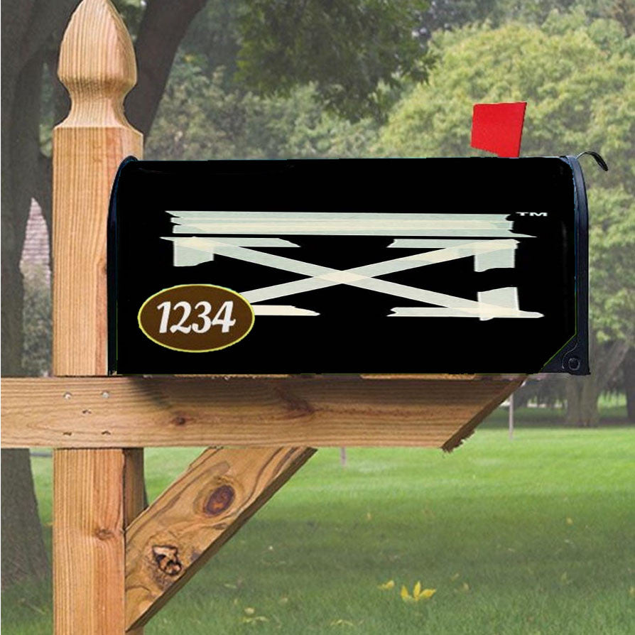 Off White Tape Logo Magnetic Mailbox Cover 18" X 21" Outdoor Decor