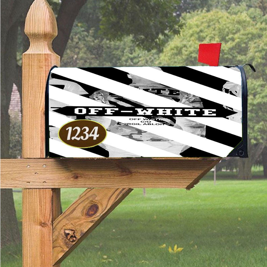 Off White Virgil Abloh Magnetic Mailbox Cover 18" X 21" Outdoor Decor