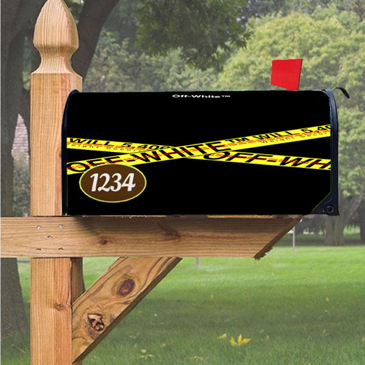Off White Yellow Weight Security Magnetic Mailbox Cover 18" X 21" Outdoor Decor