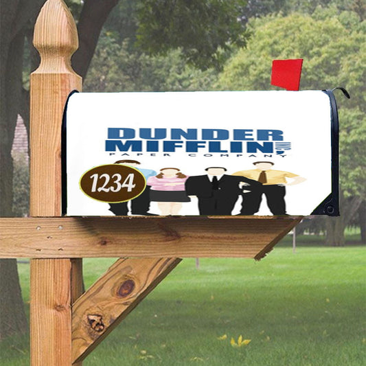 Office Cartoon - Dunder Mifflin Magnetic Mailbox Cover 18" X 21" Outdoor Decor