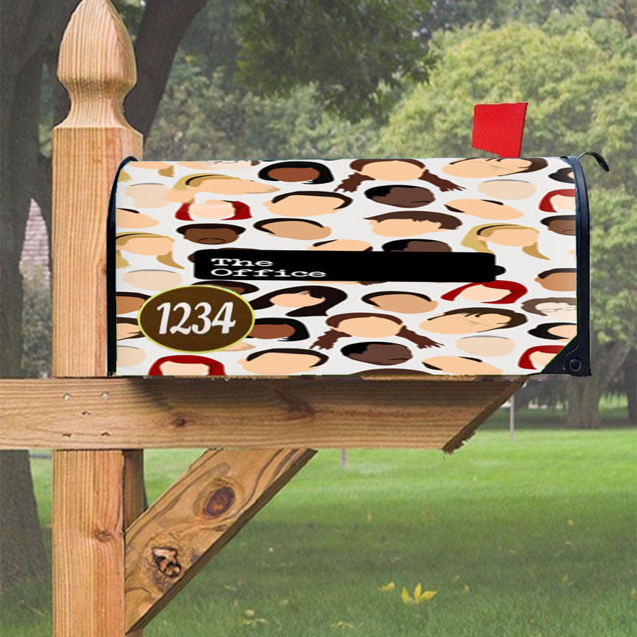 Office Collage Magnetic Mailbox Cover 18" X 21" Outdoor Decor