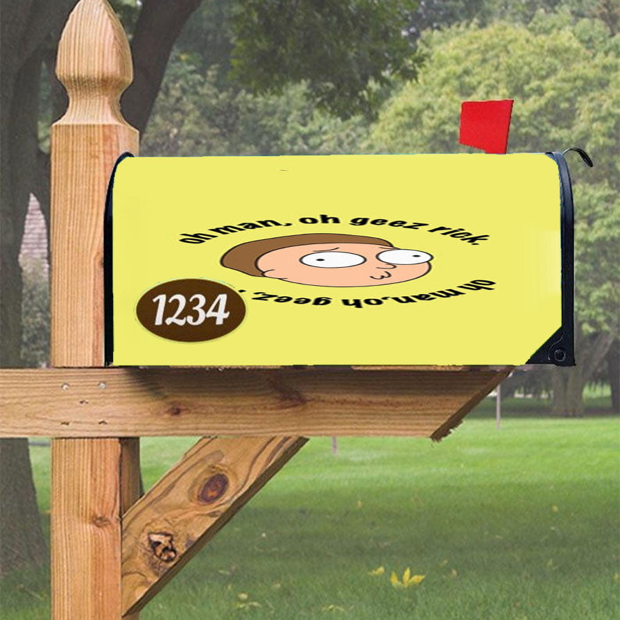 Oh Man, Oh Geez Rick - Ram Magnetic Mailbox Cover 18" X 21" Outdoor Decor