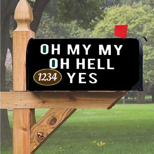 Oh My My Oh Hell Yes Magnetic Mailbox Cover 18" X 21" Outdoor Decor