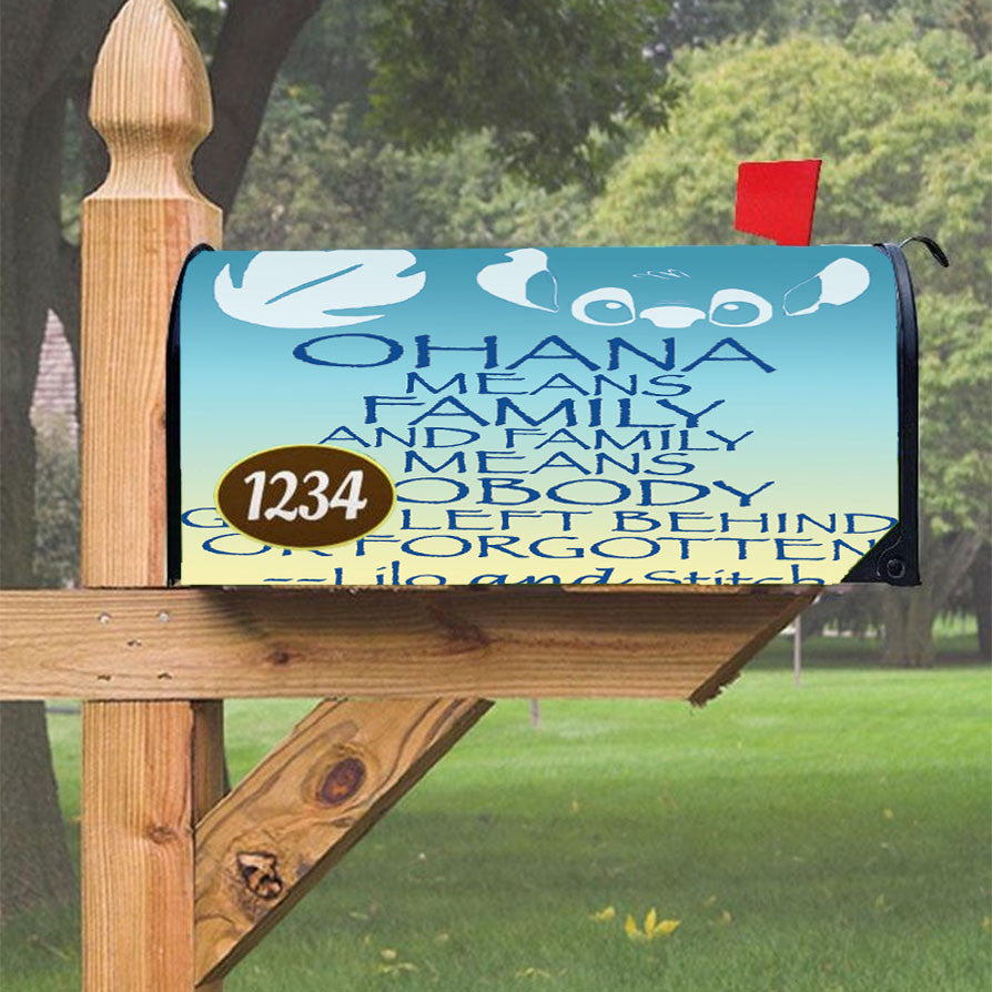 Ohana Means Magnetic Mailbox Cover 18" X 21" Outdoor Decor