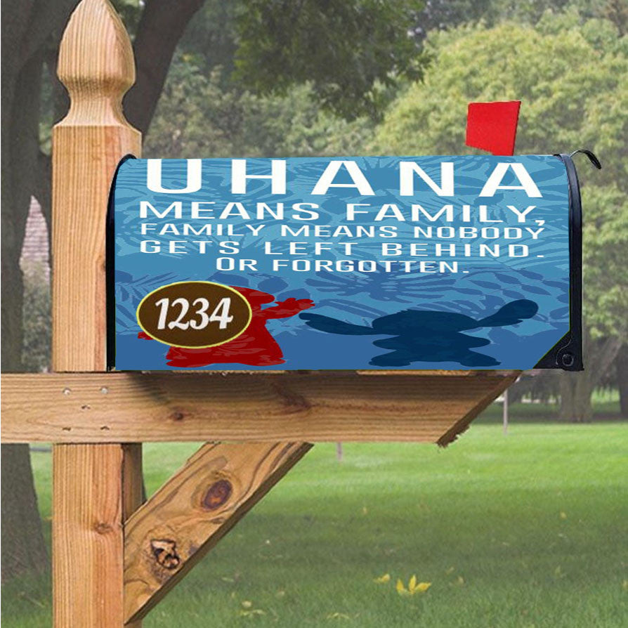 Ohana Stitch Lilo Disney Magnetic Mailbox Cover 18" X 21" Outdoor Decor
