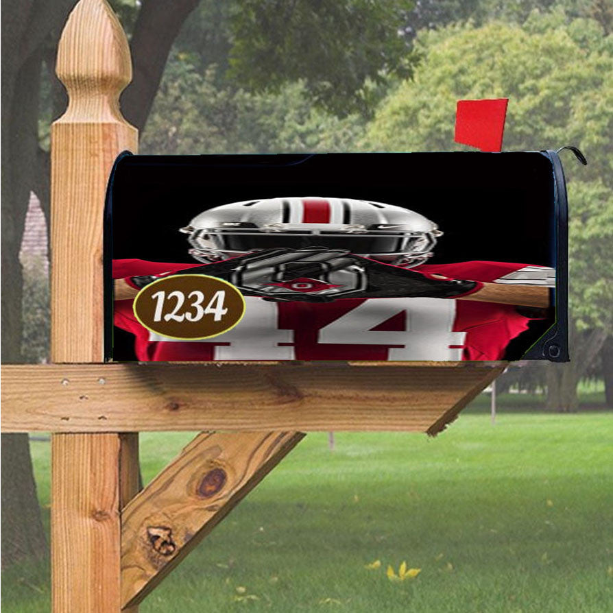 Ohio State Buckeyes Football Magnetic Mailbox Cover 18" X 21" Outdoor Decor