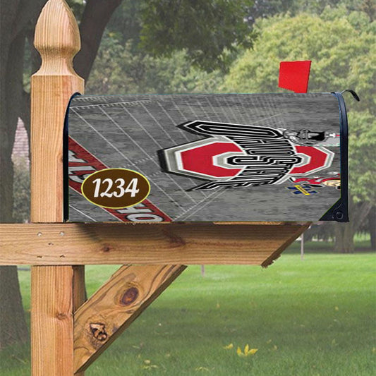 Ohio State Wallpaper Greys Magnetic Mailbox Cover 18" X 21" Outdoor Decor