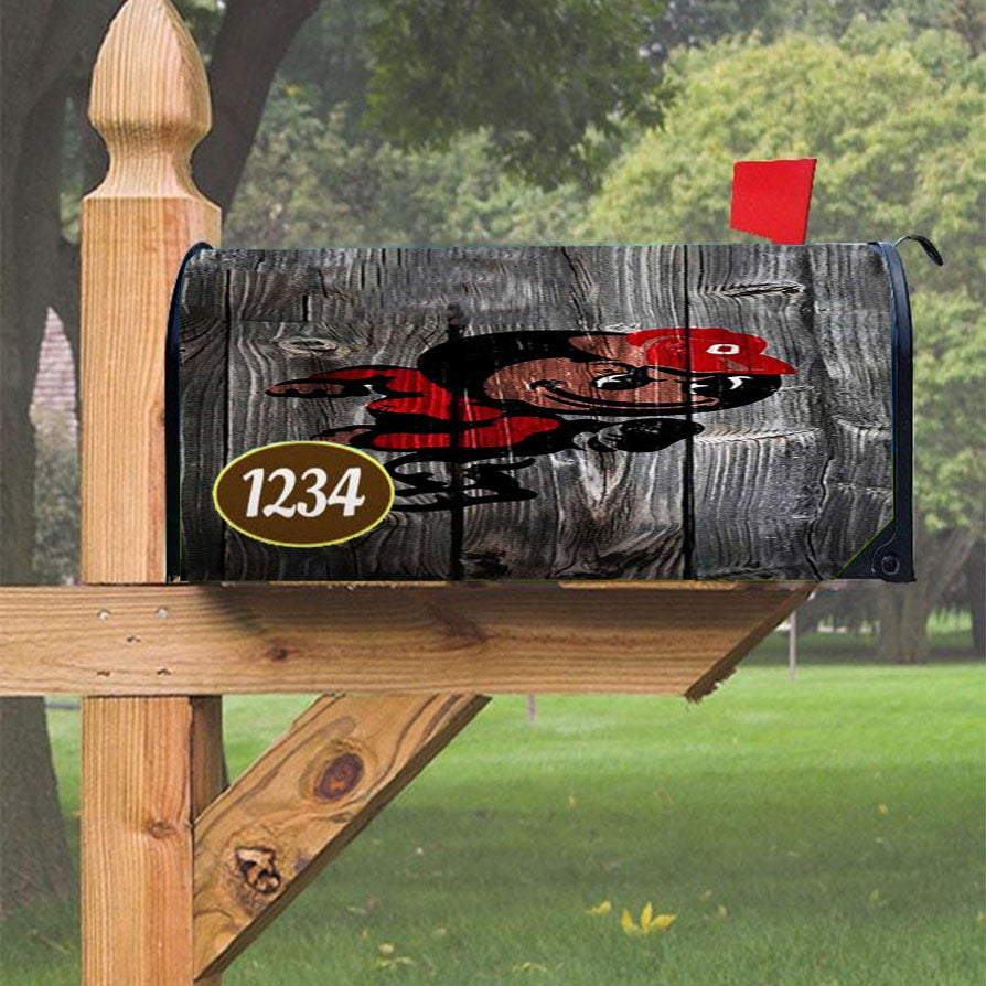 Ohio State Wood Syle Magnetic Mailbox Cover 18" X 21" Outdoor Decor
