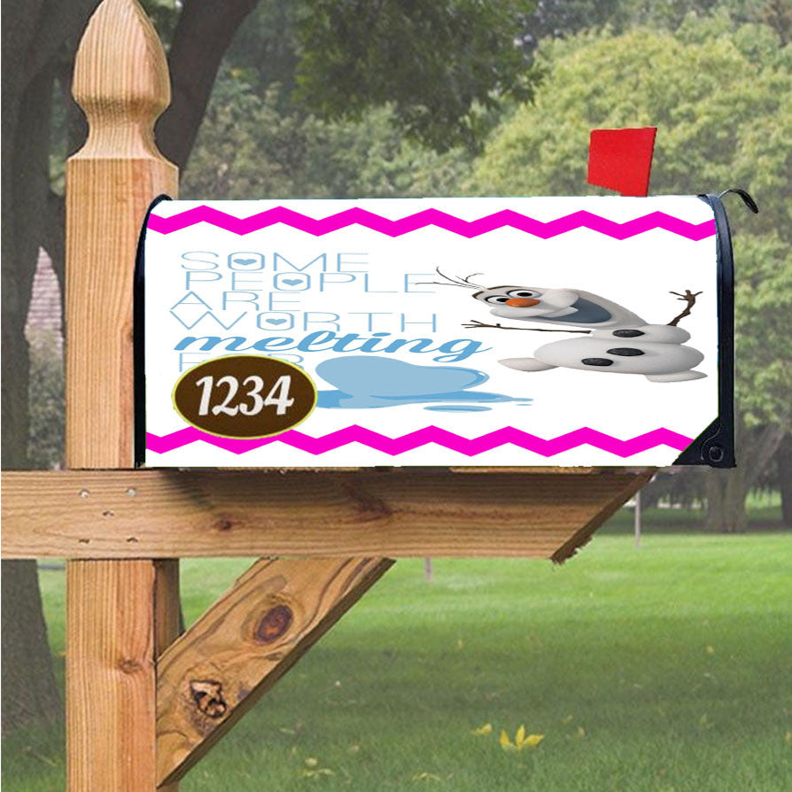 Olaf Disney Frozen Quote Magnetic Mailbox Cover 18" X 21" Outdoor Decor