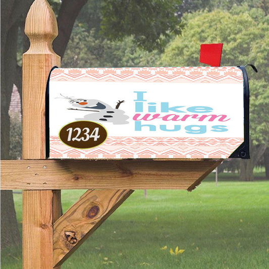 Olaf Disney Frozen Quotes Warm Hug Magnetic Mailbox Cover 18" X 21" Outdoor Decor