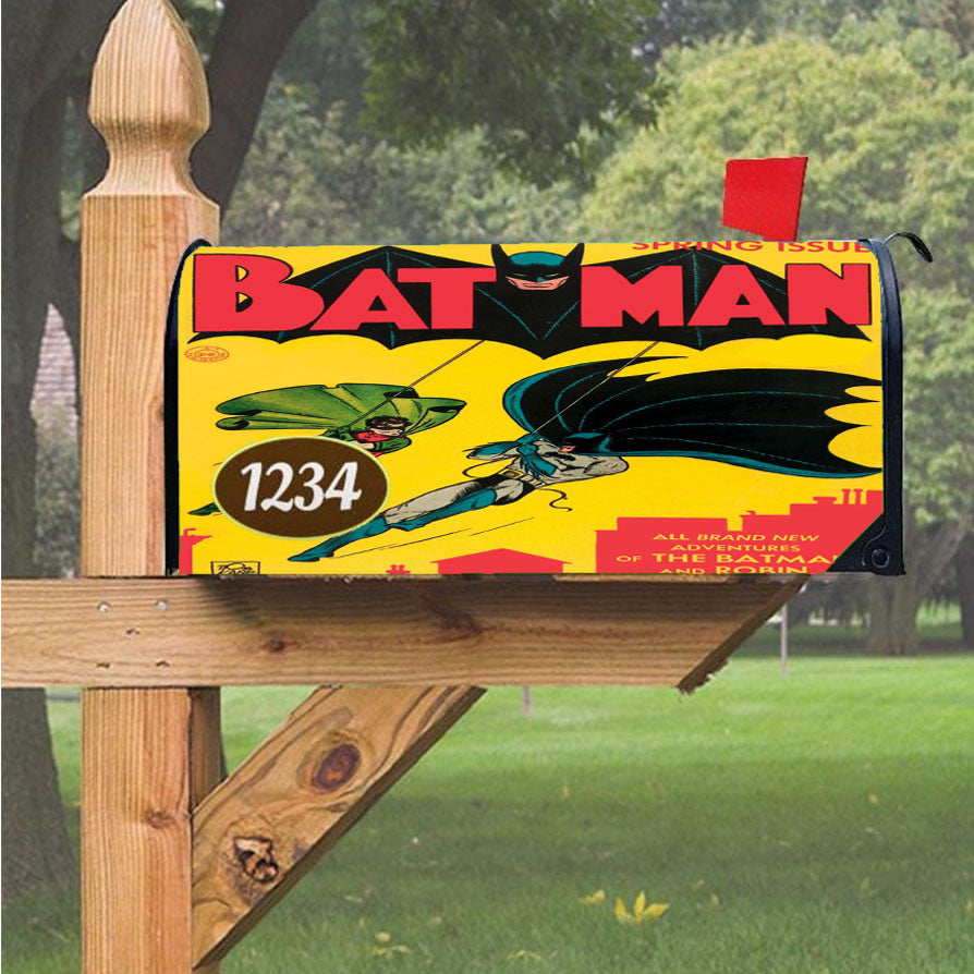 Old Batman Comic Magnetic Mailbox Cover 18" X 21" Outdoor Decor