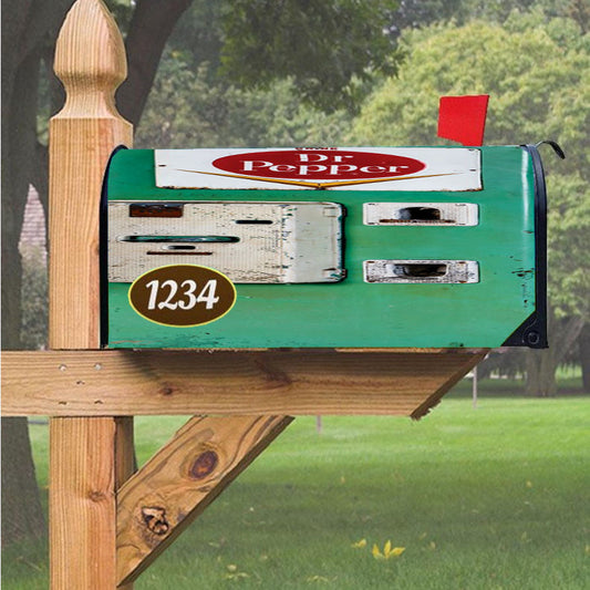 Old Classic Dr Pepper Vending Machine Magnetic Mailbox Cover 18" X 21" Outdoor Decor