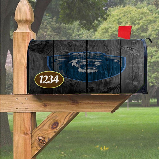 Old Dominion University Shield Logo Dark Wood Wallpaper Magnetic Mailbox Cover 18" X 21" Outdoor Decor