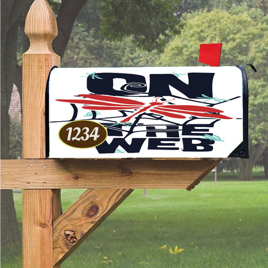 On The Spider Web Stree Magnetic Mailbox Cover 18" X 21" Outdoor Decor