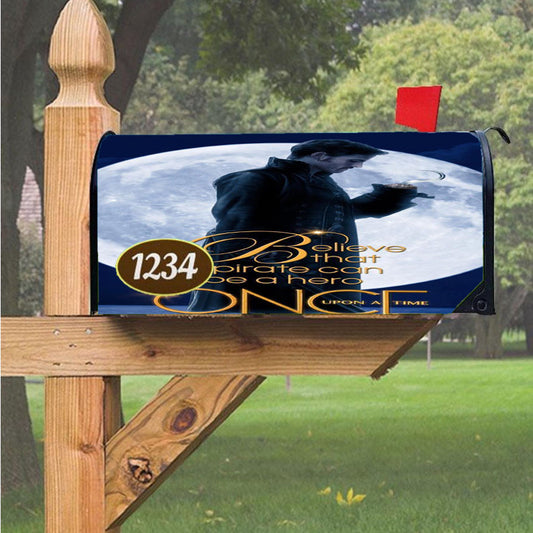 Once Upon A Time Captain Jack Moon Poster Magnetic Mailbox Cover 18" X 21" Outdoor Decor