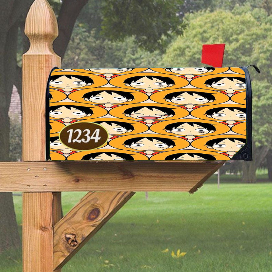 One Piece Anime Pattern Magnetic Mailbox Cover 18" X 21" Outdoor Decor