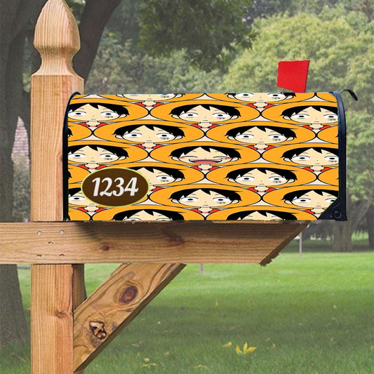 One Piece Anime Pattern Magnetic Mailbox Cover 18" X 21" Outdoor Decor