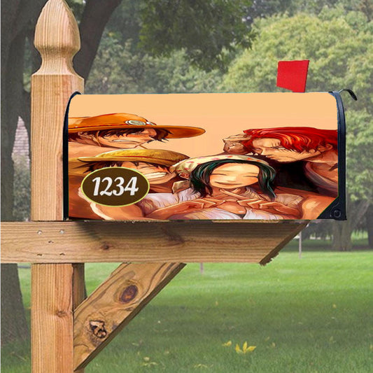 One Piece Art At Watercolour Magnetic Mailbox Cover 18" X 21" Outdoor Decor