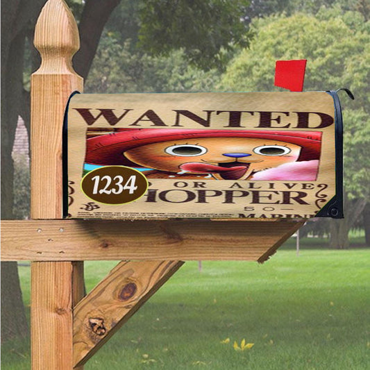 One Piece Chopper Wanted Poster Magnetic Mailbox Cover 18" X 21" Outdoor Decor