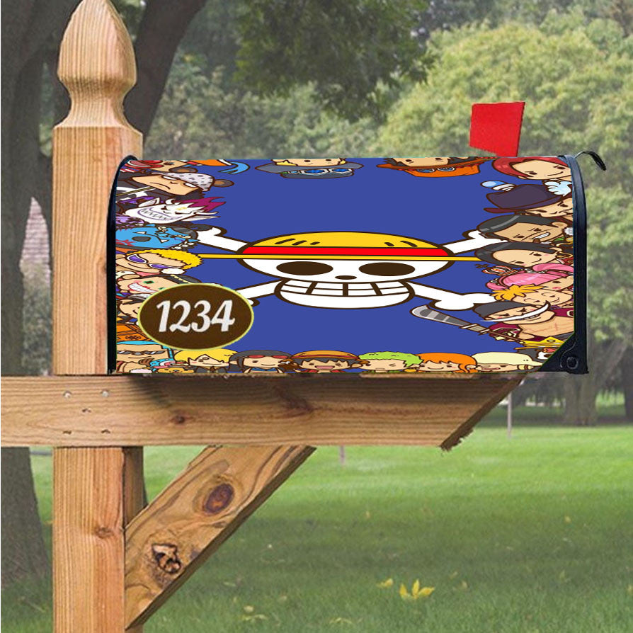 One Piece Collage Magnetic Mailbox Cover 18" X 21" Outdoor Decor