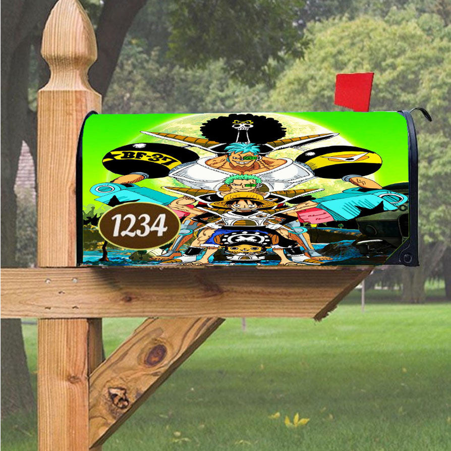 One Piece Saiyan Troopers Magnetic Mailbox Cover 18" X 21" Outdoor Decor