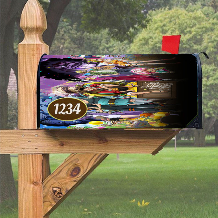 One Piece Stampede Wallpaper Magnetic Mailbox Cover 18" X 21" Outdoor Decor