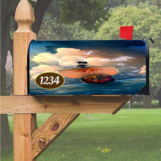 One Piece Thousand Sunny Magnetic Mailbox Cover 18" X 21" Outdoor Decor